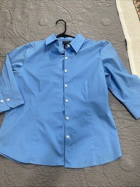 *3 for $10* George Stretch Light Blue Button-Down Shirt M